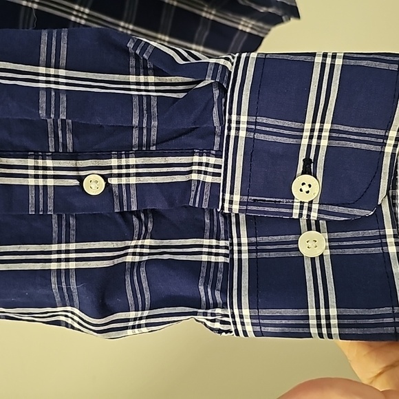 US Polo Assn. Men's Preppy button-down lond sleeves shirt. Blue plaid. XL - Picture 4 of 5